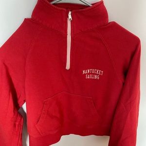 Brandy red cropped hoodie